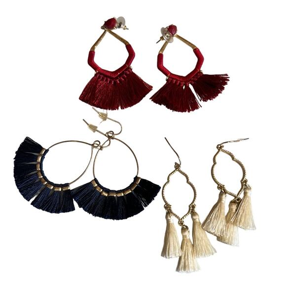 Preppy Southern Charm Tassel Drop Earring Bundle - Picture 1 of 4